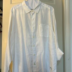 Tommy bahama white linen shirt XL